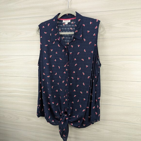 Westport Sleeveless Blouse With Watermelon Print - Picture 2 of 4